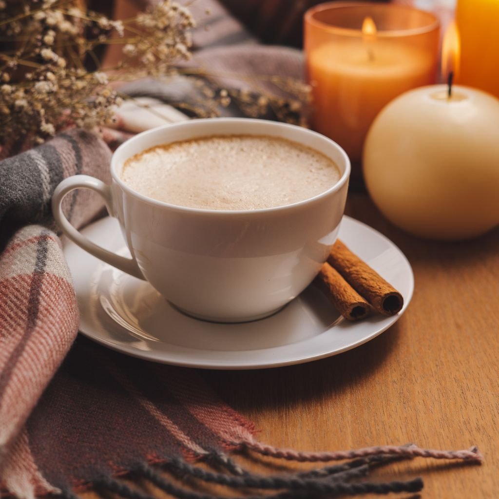 O café com canela é ótimo tanto quanto ao paladar como em benefícios para a saúde. Na imagem, vemos uma bela xícara de café com dois paus de canela ao lado.